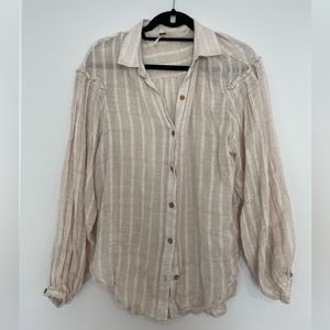 FREE PEOPLE Boho Flowy Long Sleeve Blouse